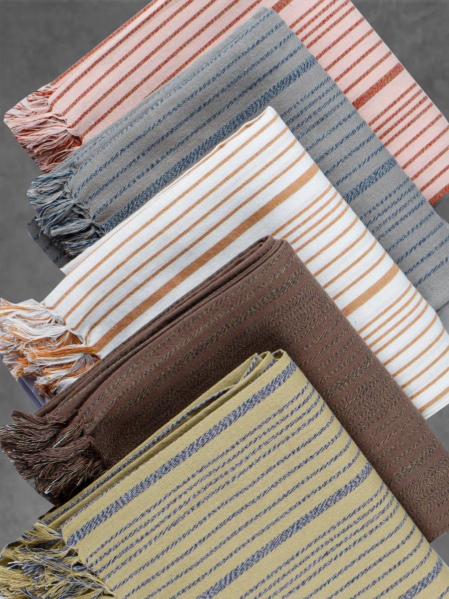 100% Comfort Cotton Stripe Bath Towel 1057 (Pack of 3)