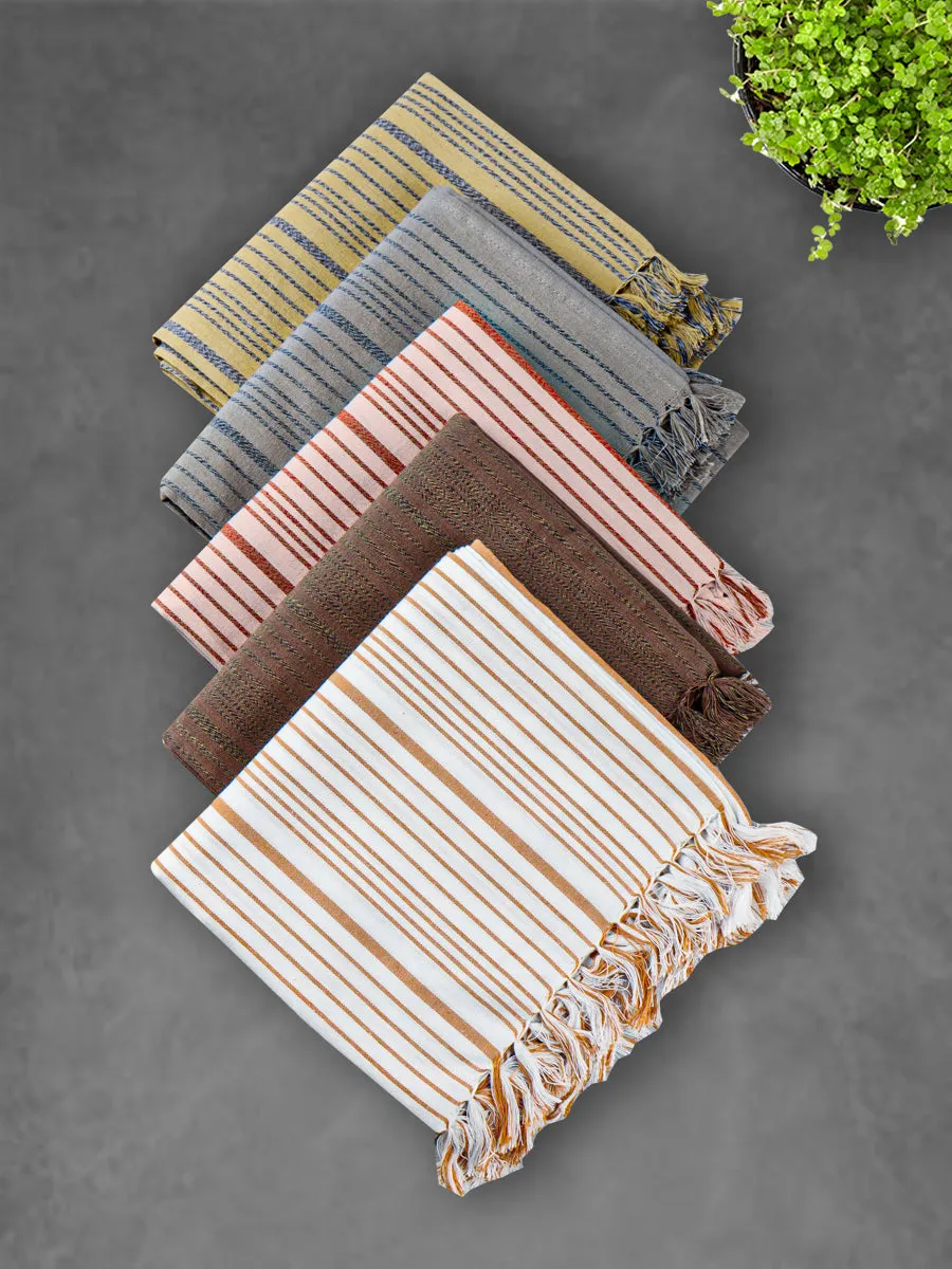 100% Comfort Cotton Stripe Bath Towel 1057 (Pack of 3)