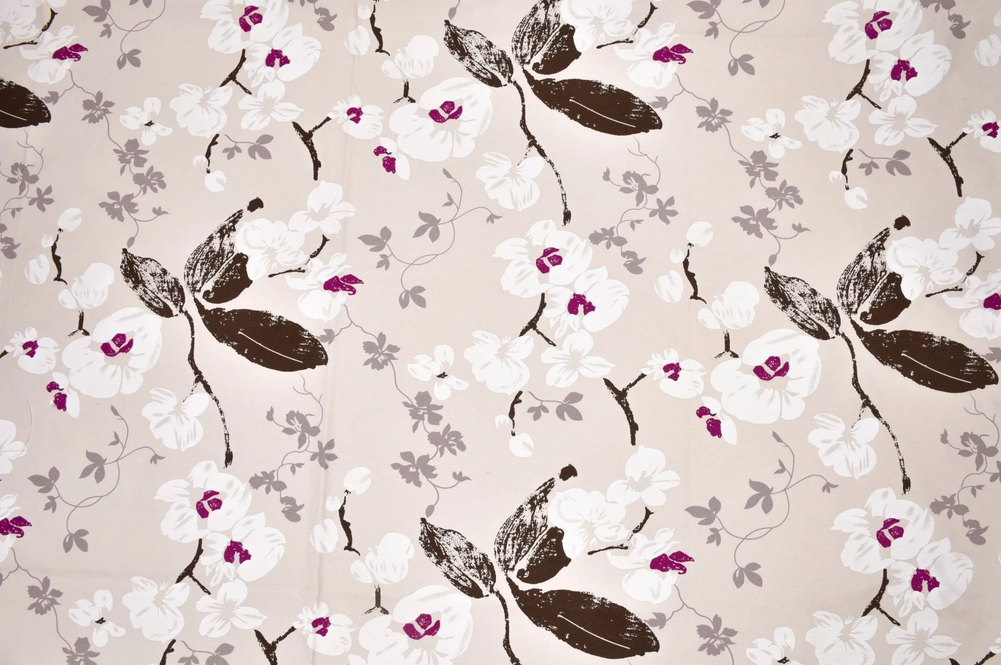 100% Cotton Half Panama Printed Fabric / Canvas printed Fabric /  Natural Flowers Digital Print  Fabric