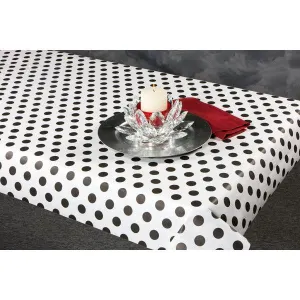 100 foot Black Polka Dot Paper Table Cover