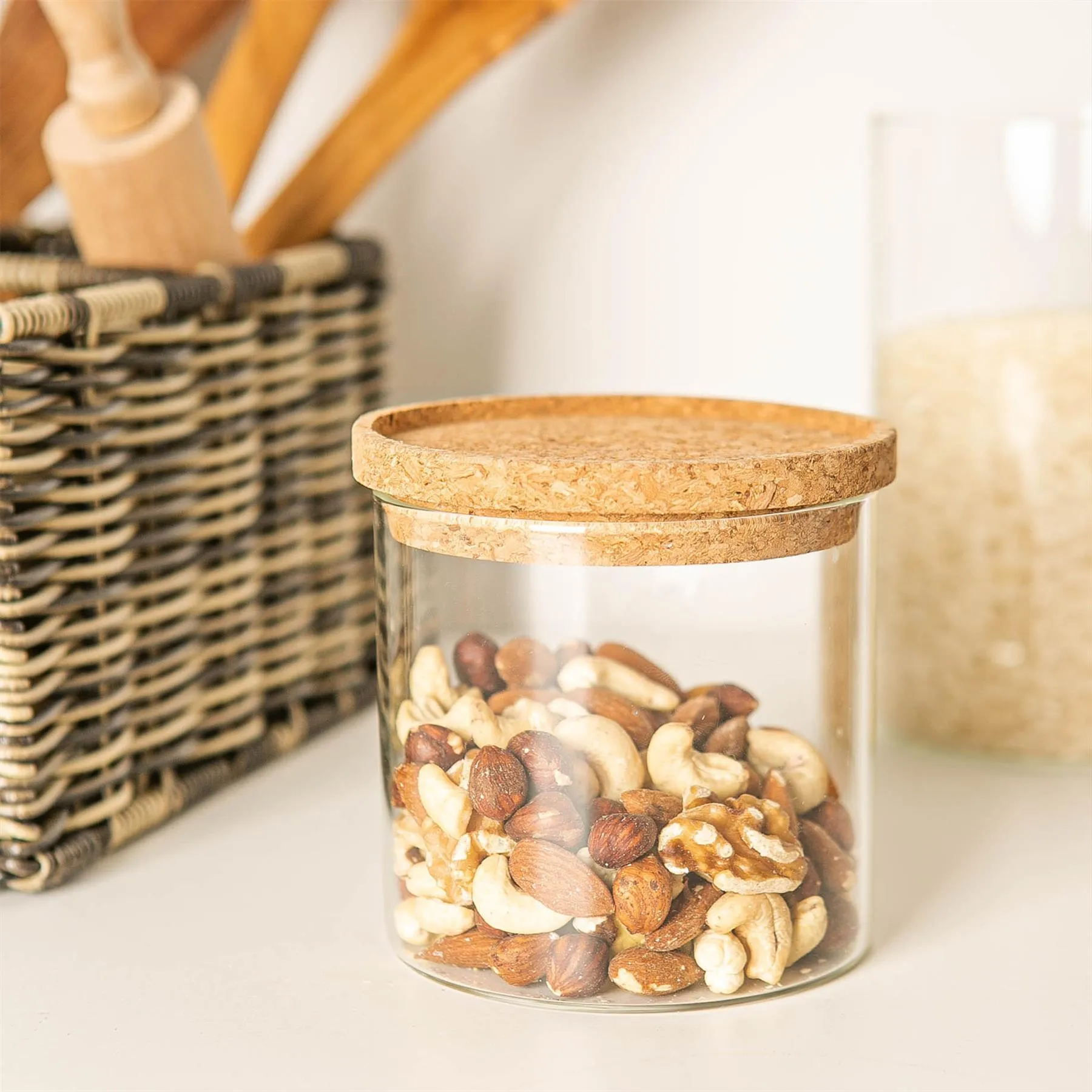 10cm Cork Scandi Storage Jar Lid - By Argon Tableware