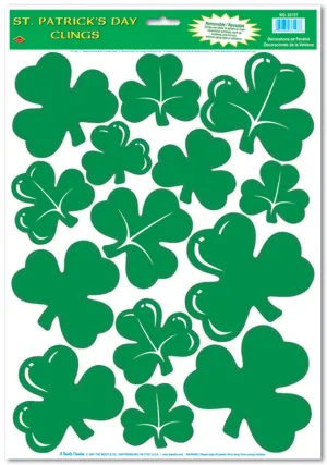 12" x 17" Shamrock Window Clings