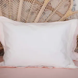 2-Pack Trimmed Plain Pillowcases with Lace  50 x 70 cm (20 x 28 inch) Pillow Covers Cotton Fabric Envelope Closure Set of 2,YK-31