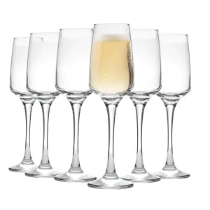 230ml Tallo Champagne Flutes - Pack of Six - By Argon Tableware