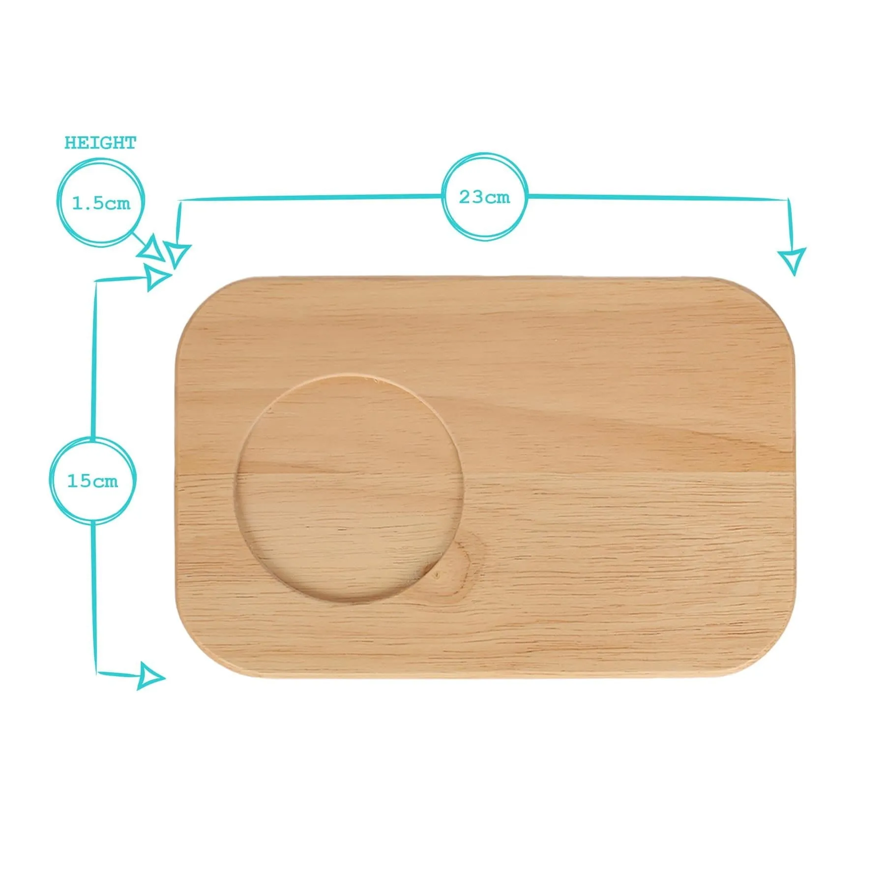 23cm x 15cm Wooden Chopping Board - By Argon Tableware