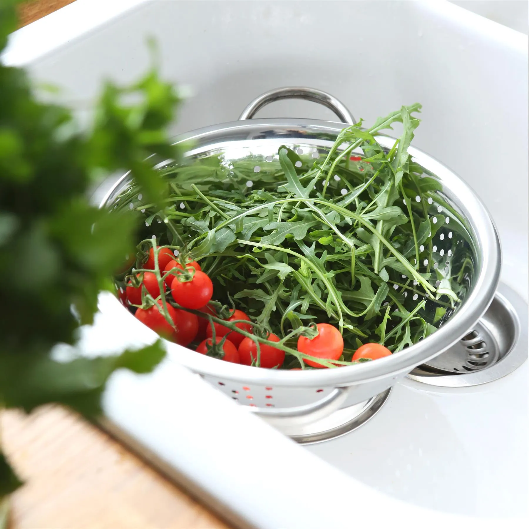 24.5cm Stainless Steel Colander - By Argon Tableware