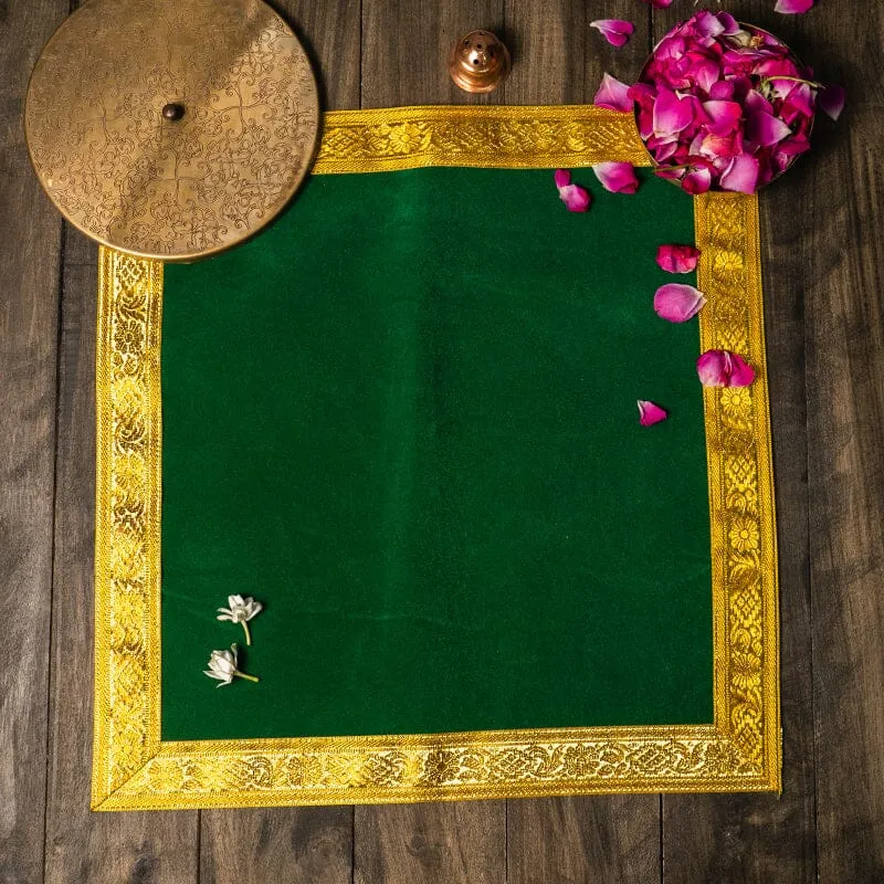 40x40 Designer Velvet Pooja Aasan