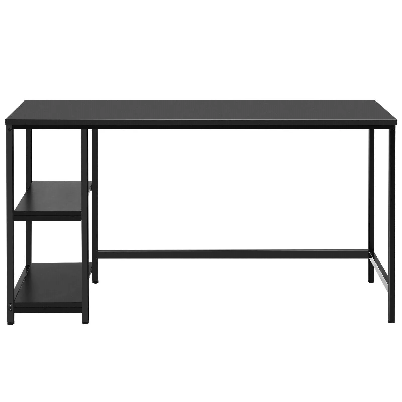 47"/55" Computer Study Desk with Adjustable Shelf - Black