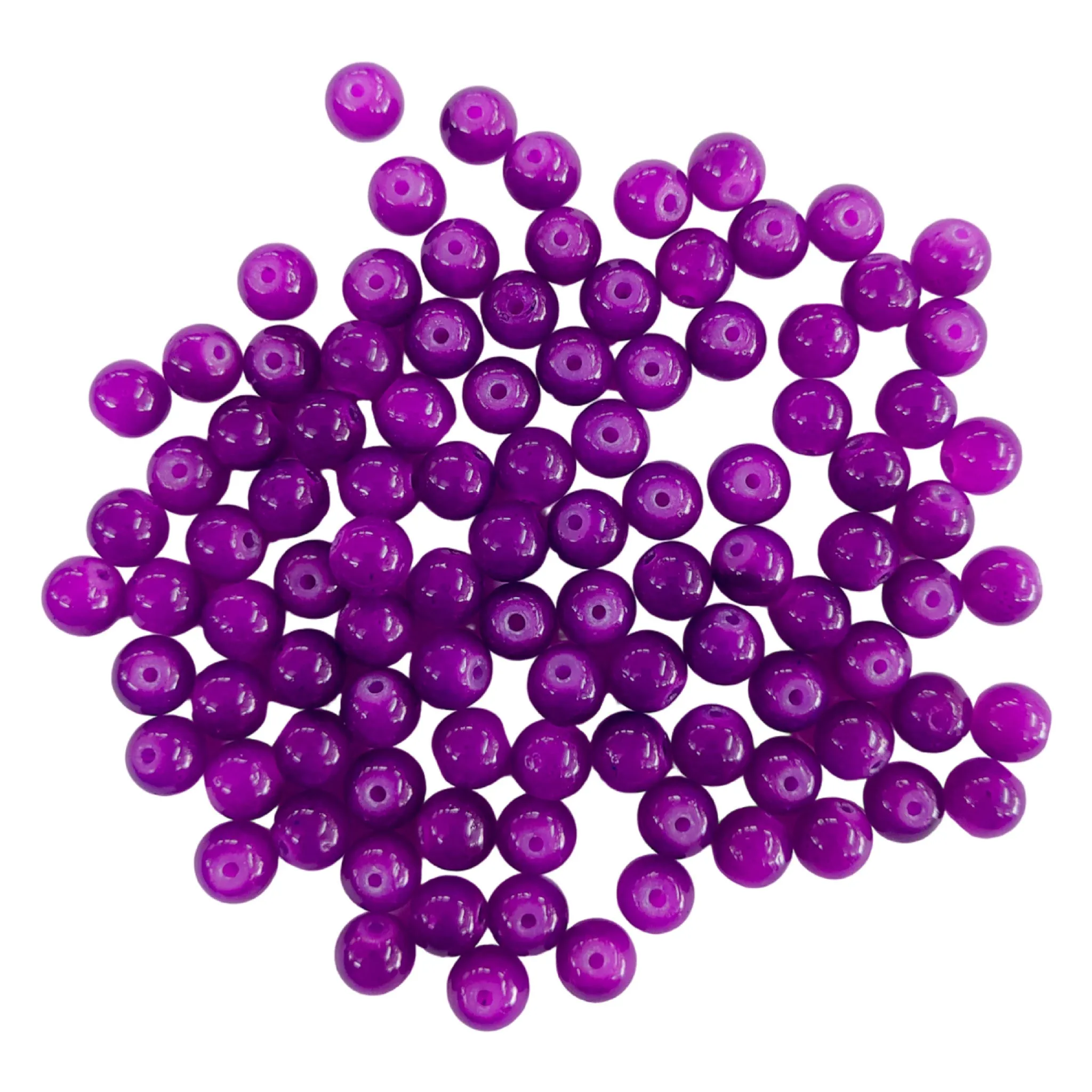 8mm Round Glass Beads: Spark Creativity with Vibrant Colors!