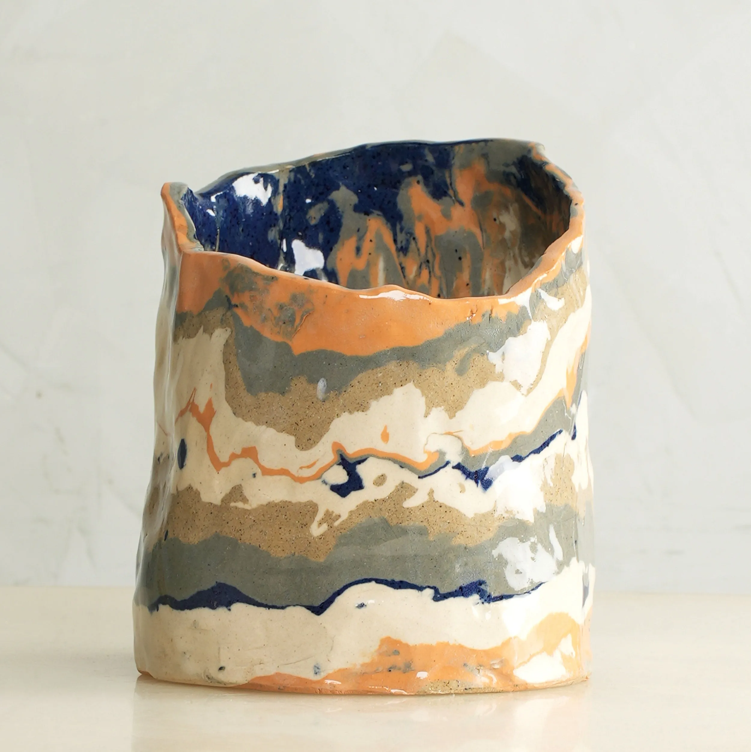 Abstract Marbled Vase