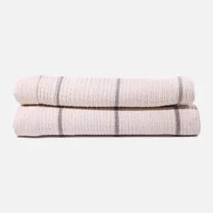 Addis Gray Waffle Weave Bath Towels Set 2