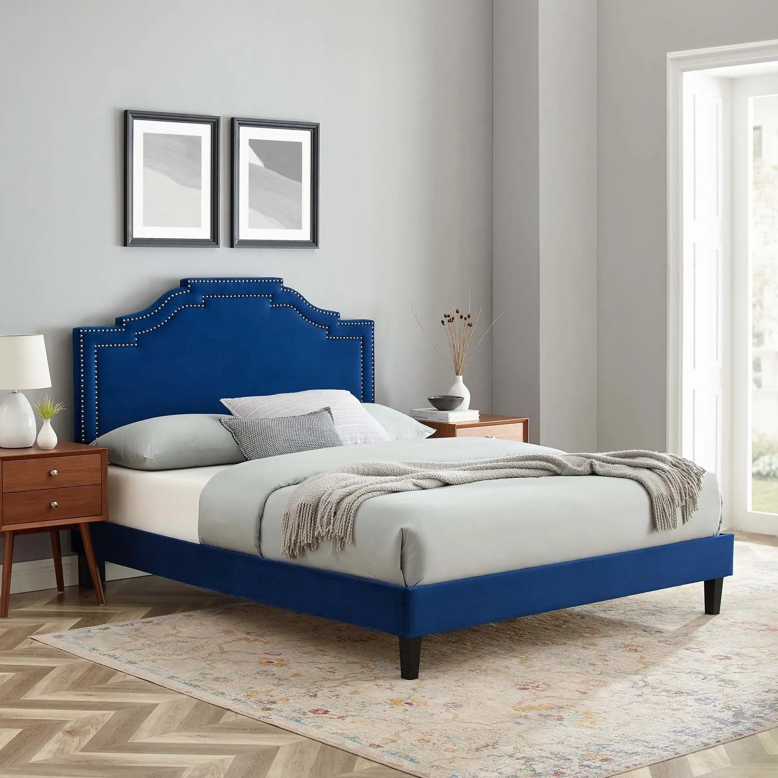 Adelaide Performance Velvet Platform Bed by Modway