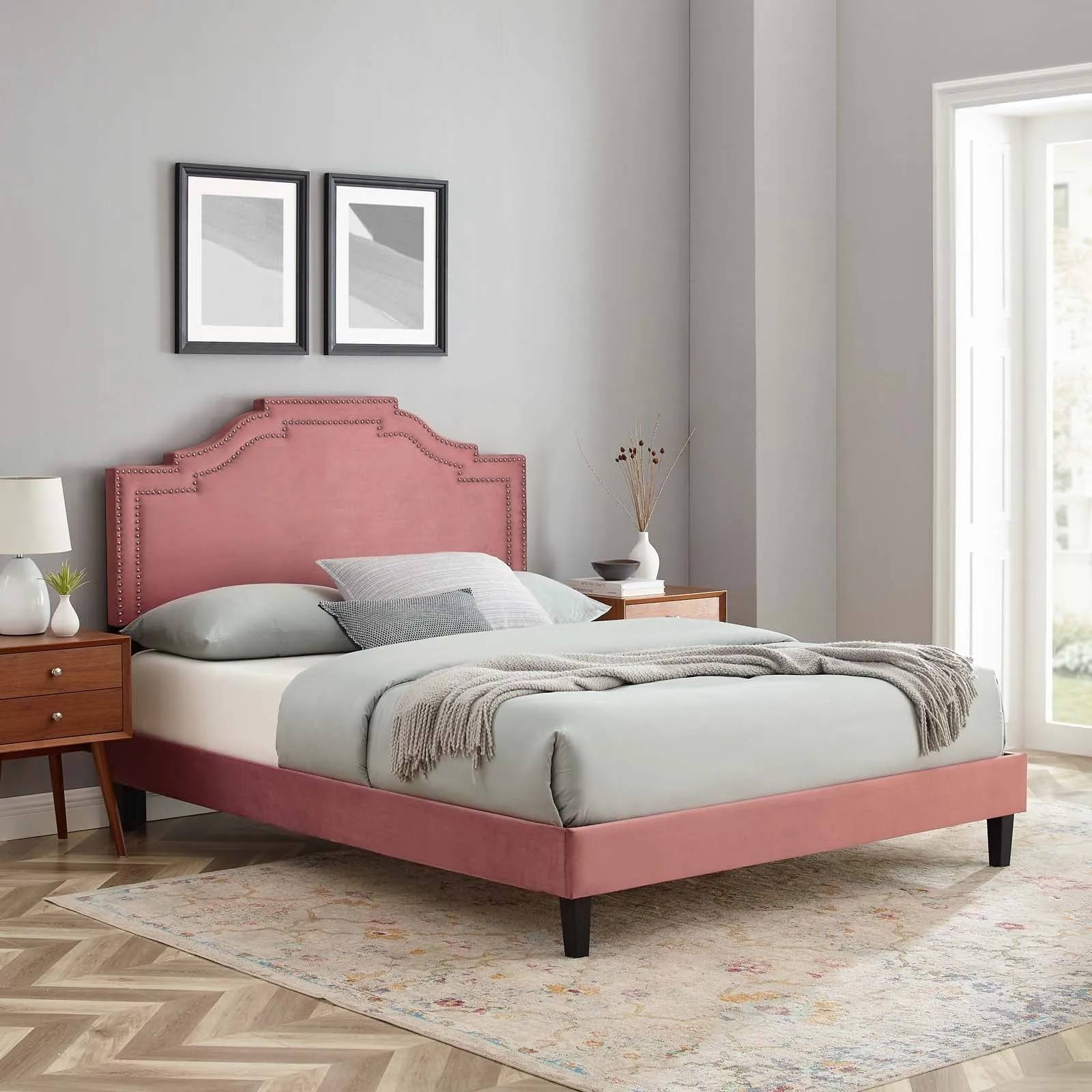 Adelaide Performance Velvet Platform Bed by Modway