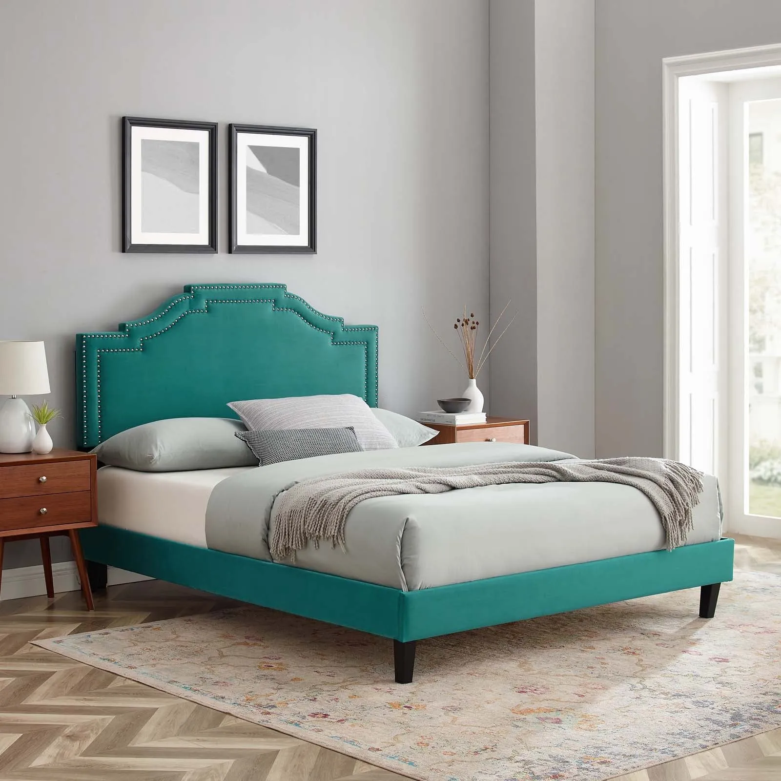 Adelaide Performance Velvet Platform Bed by Modway