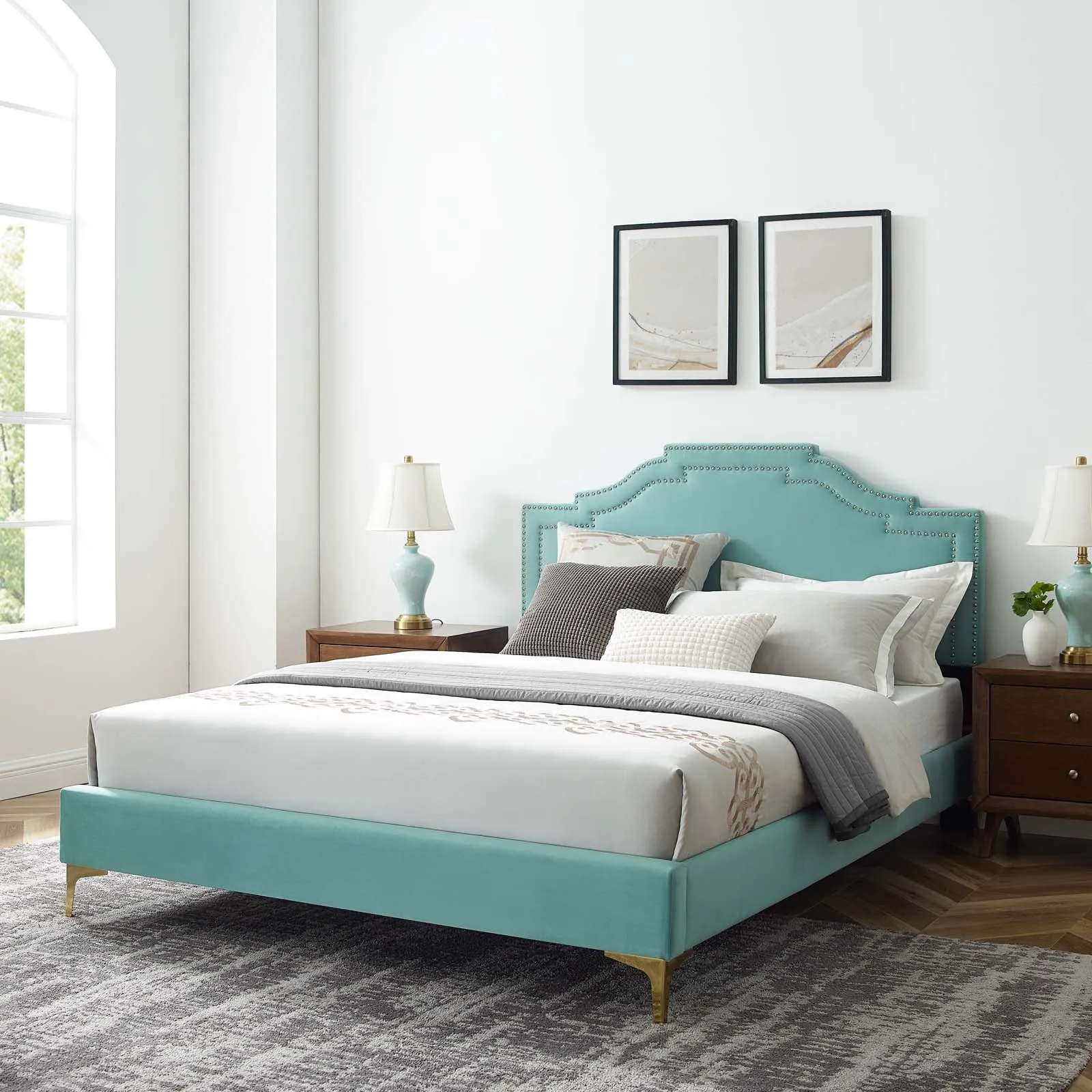 Adelaide Performance Velvet Platform Bed by Modway