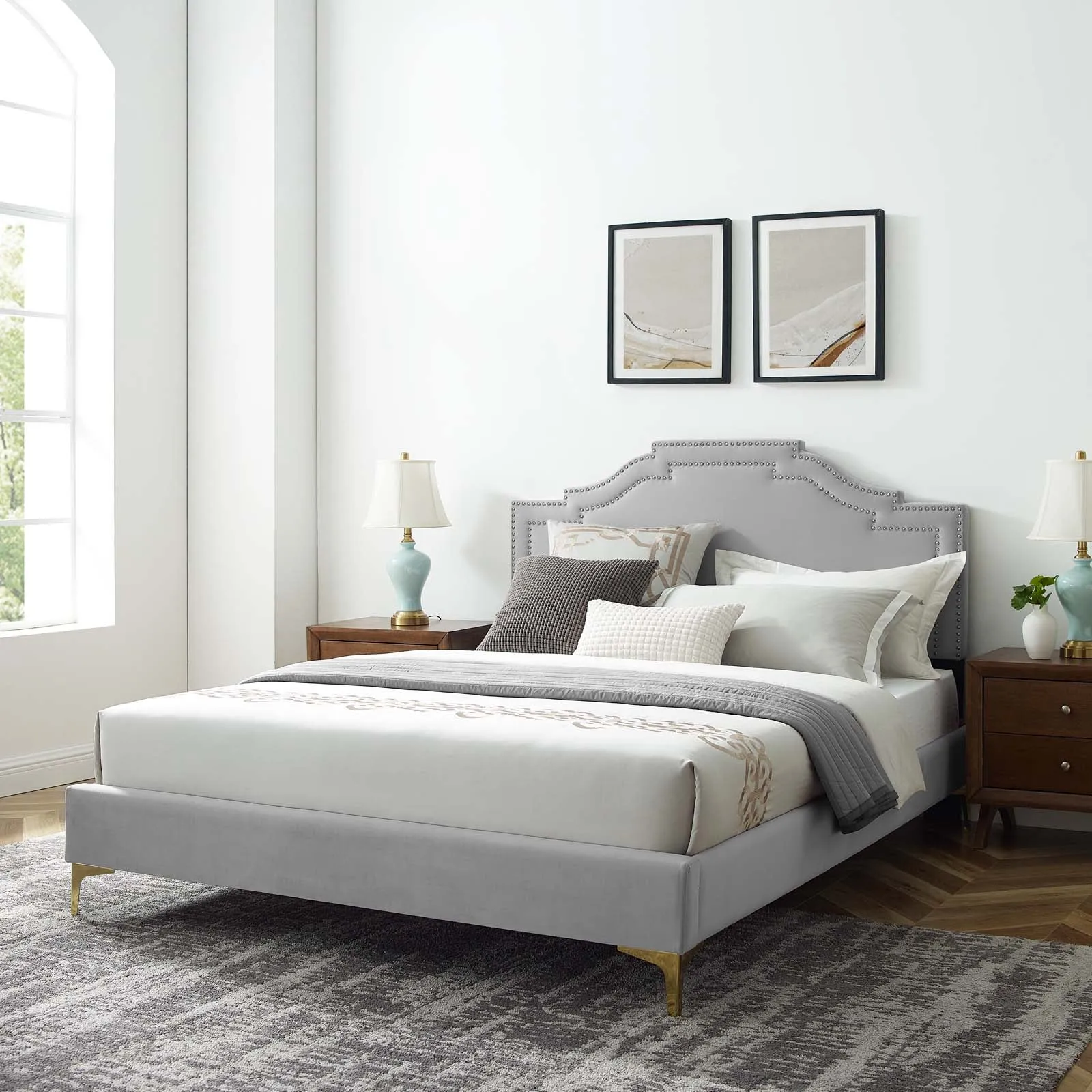 Adelaide Performance Velvet Platform Bed by Modway