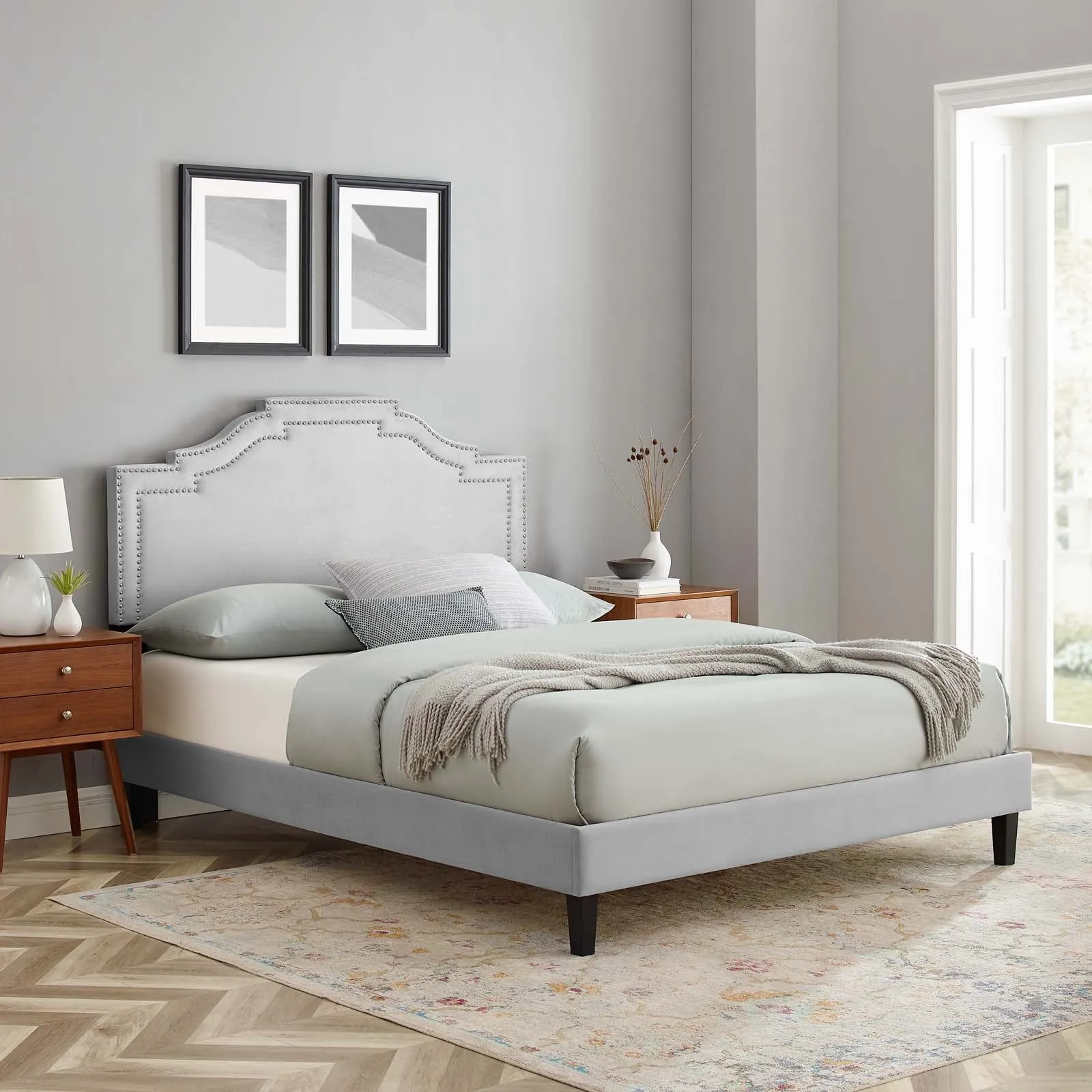 Adelaide Performance Velvet Platform Bed by Modway