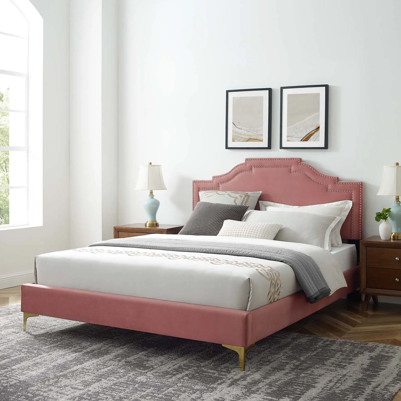 Adelaide Performance Velvet Platform Bed by Modway