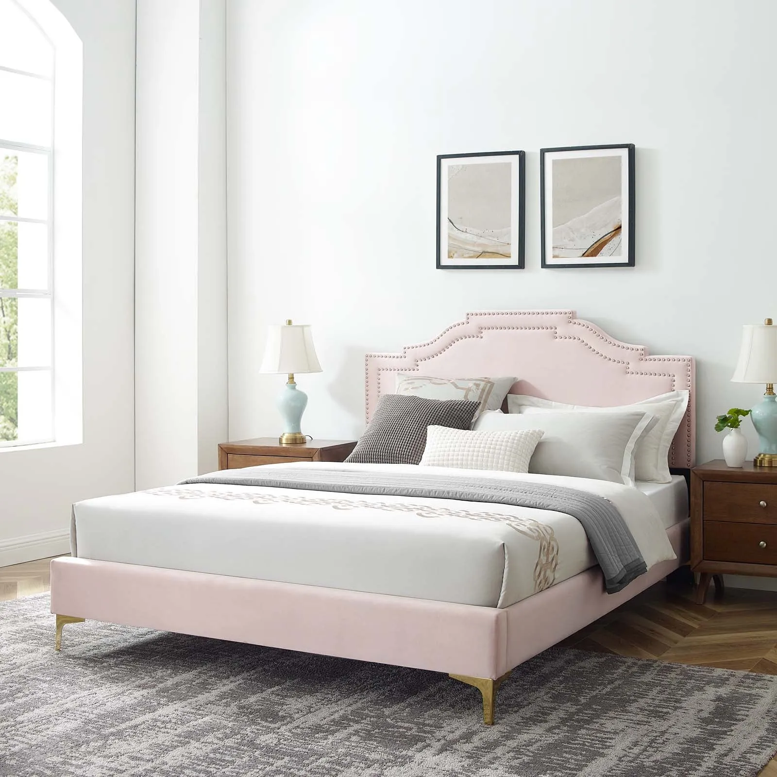 Adelaide Performance Velvet Platform Bed by Modway