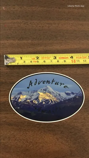 Adventure Oval Sticker