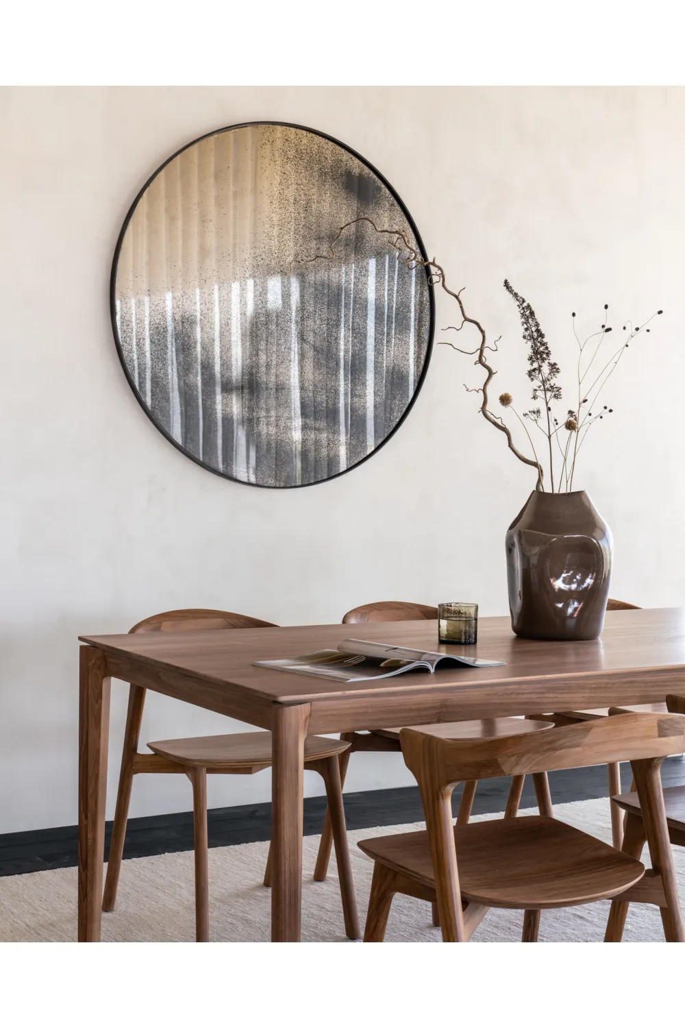 Aged Round Mirror | Ethnicraft Aged