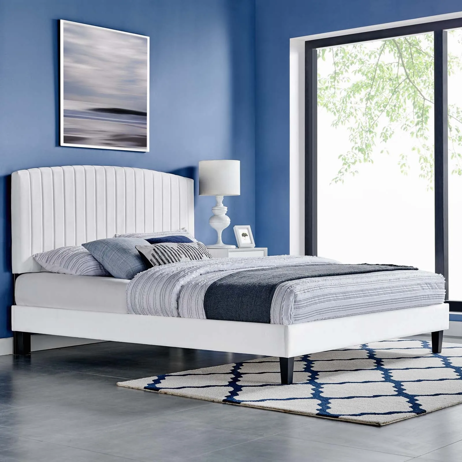 Alessi Performance Velvet Platform Bed by Modway