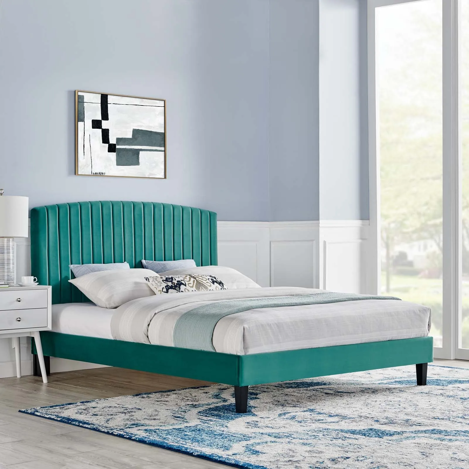 Alessi Performance Velvet Platform Bed by Modway