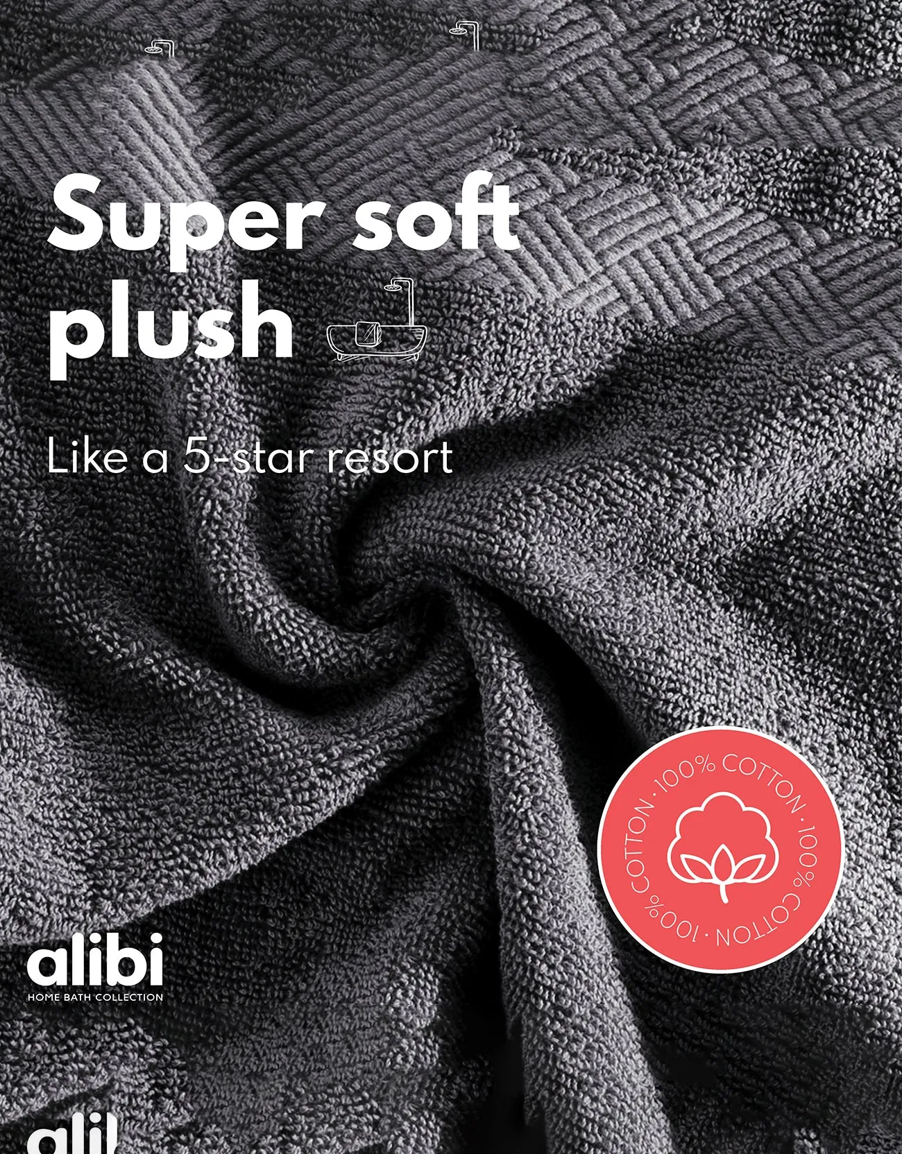 Alibi Wash Cloth (12Pieces Pack)