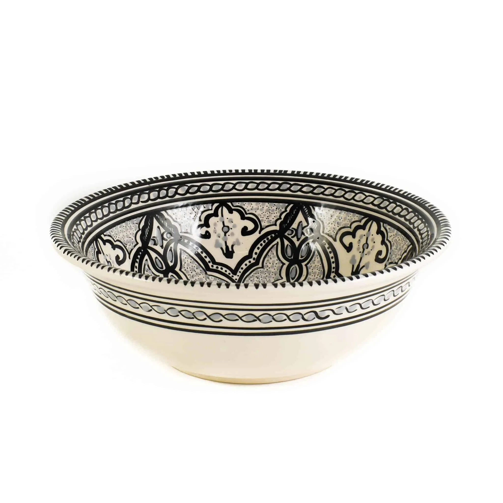 Alyasamin Patterned Deep Serving Bowl, 25cm