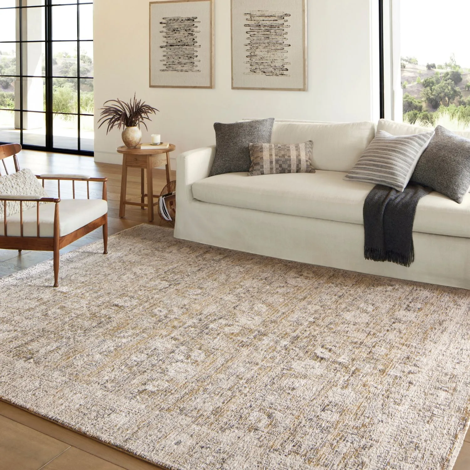 Amber Lewis x Loloi Alie Gold/Beige Rug