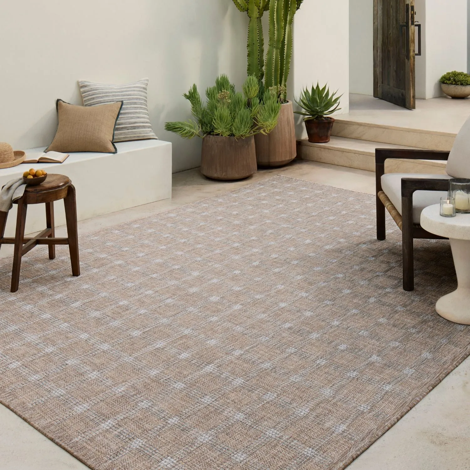 Amber Lewis x Loloi Topanga Natural/Bone Outdoor Rug