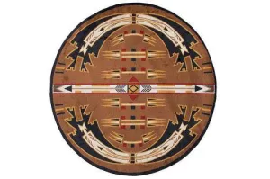 American Dakota, Horse Thieves Round Rug