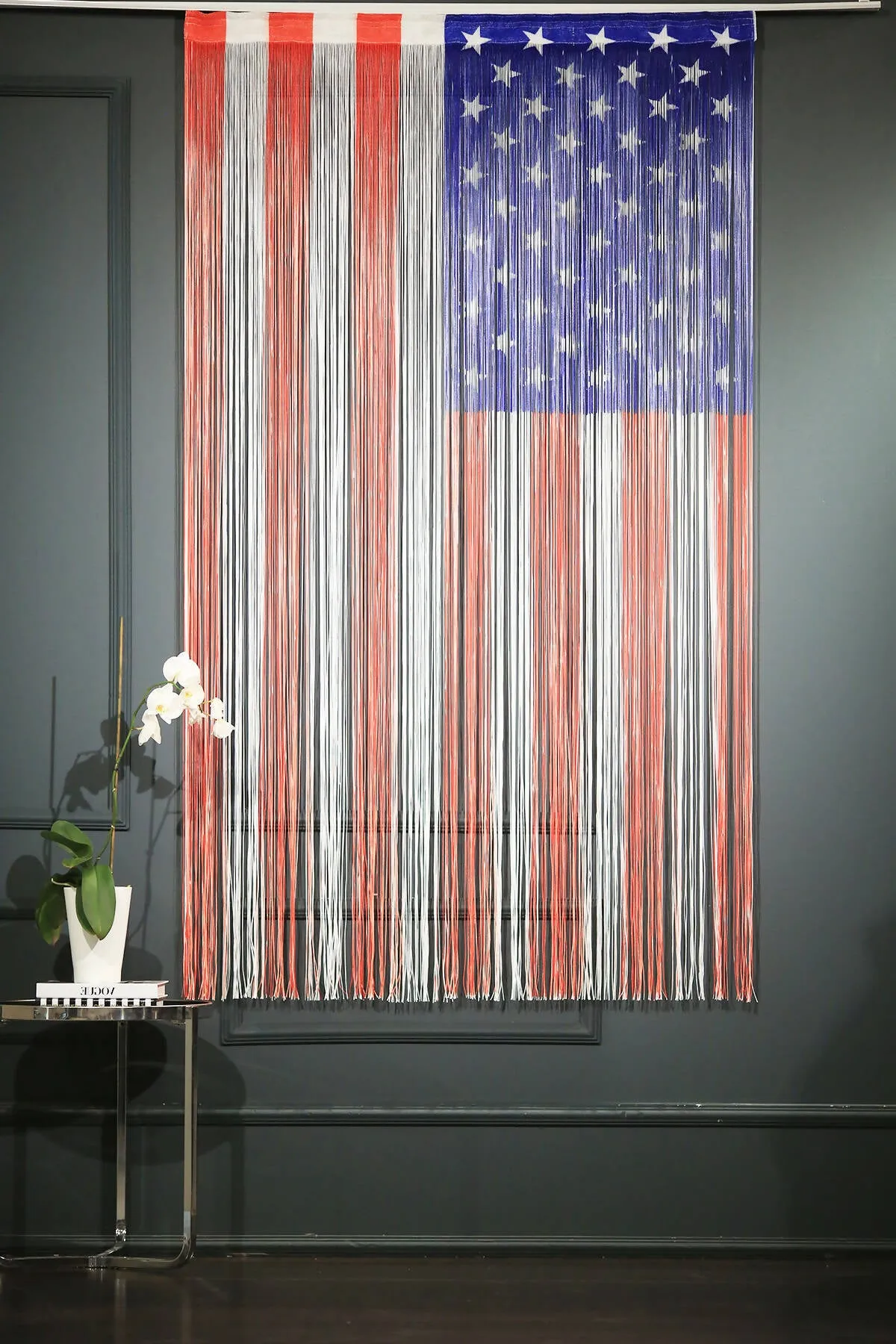 American Flag String Curtain - July 4th Decorating, Great for Barbeques, Picnics, Weddings