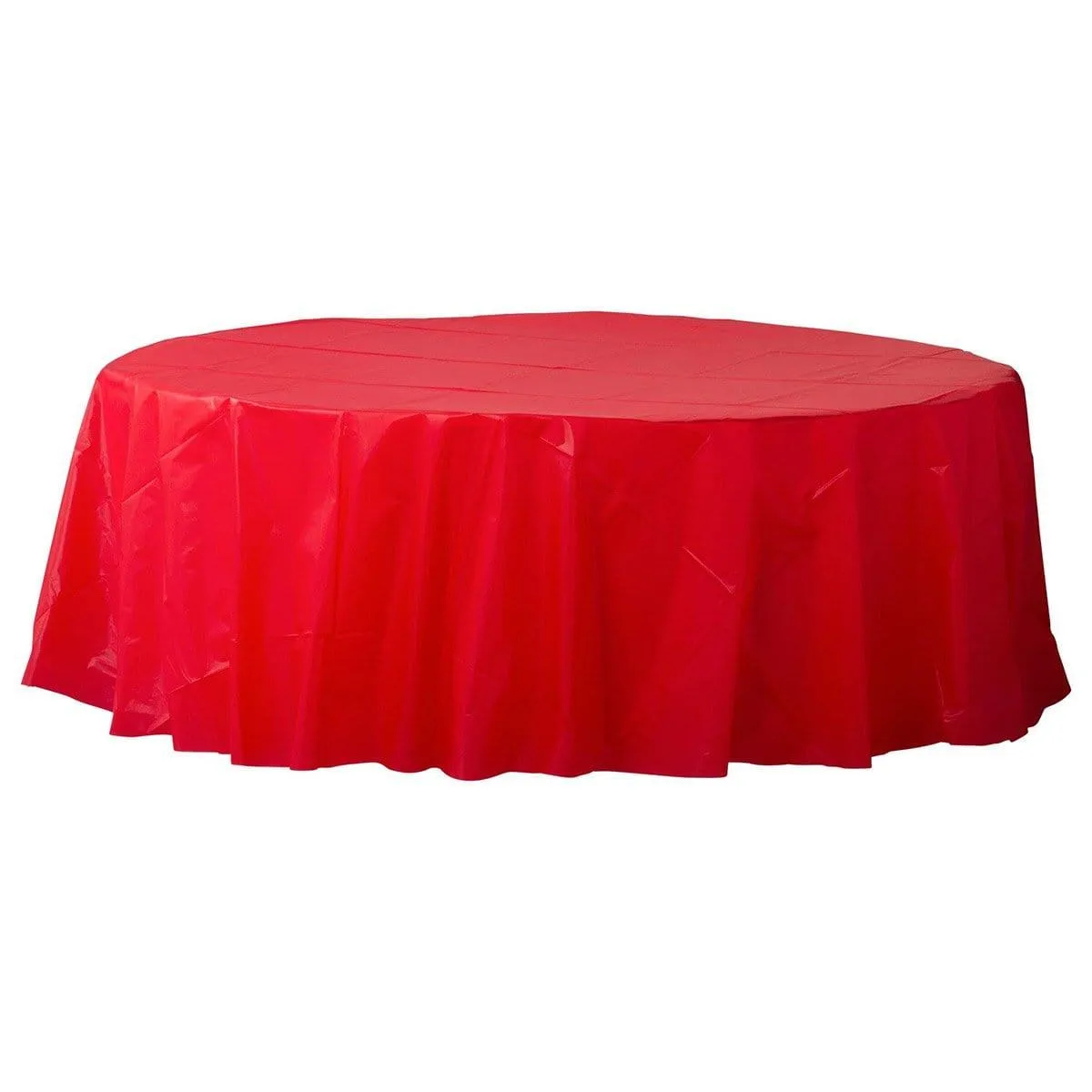 Apple Red Plastic Round Tablecover