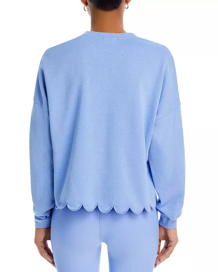 Aqua Athletic Scalloped Sweatshirt