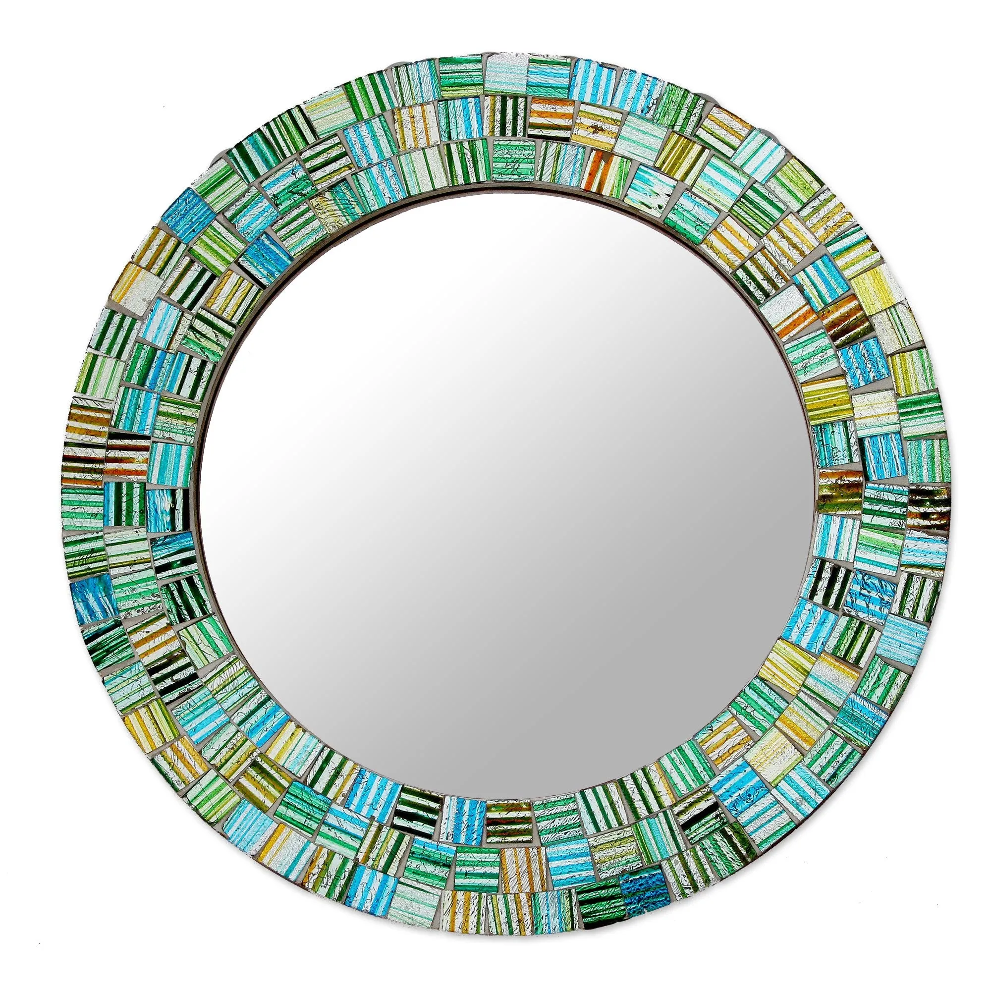 Aqua Trellis Wall Mirror