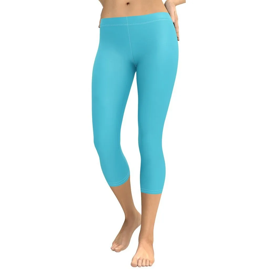 Aqua Turquoise Capris