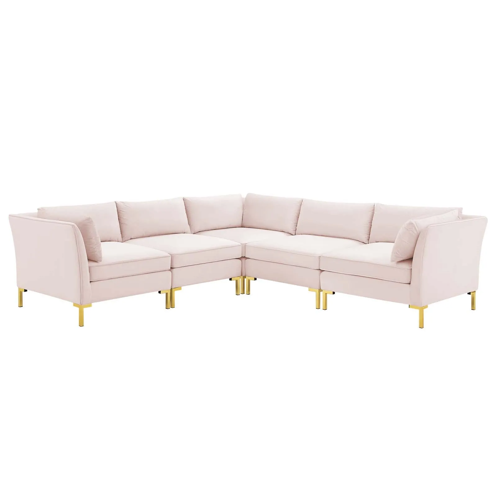 Ardent 5-Piece Performance Velvet Sectional Sofa by Modway