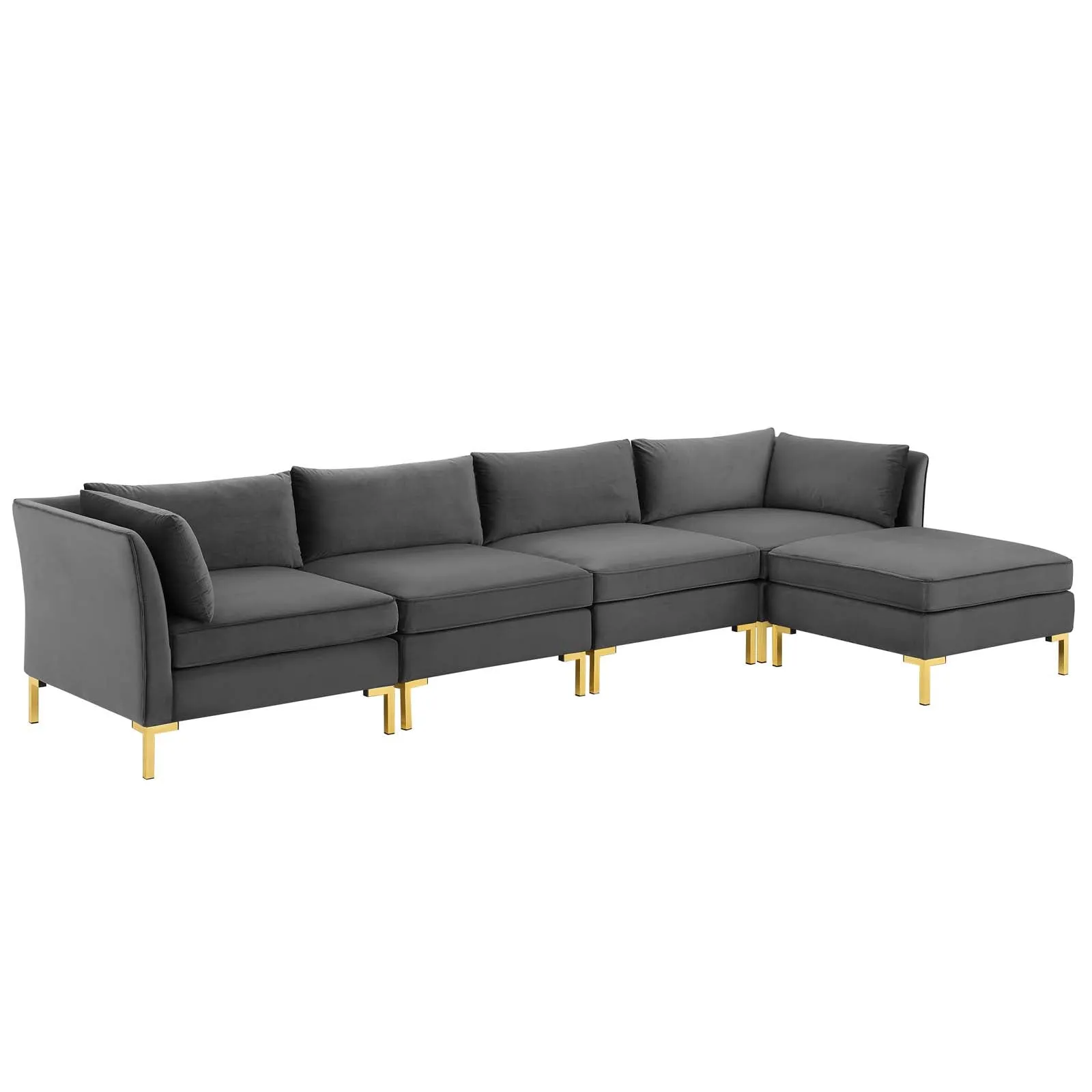 Ardent 5-Piece Performance Velvet Sectional Sofa by Modway