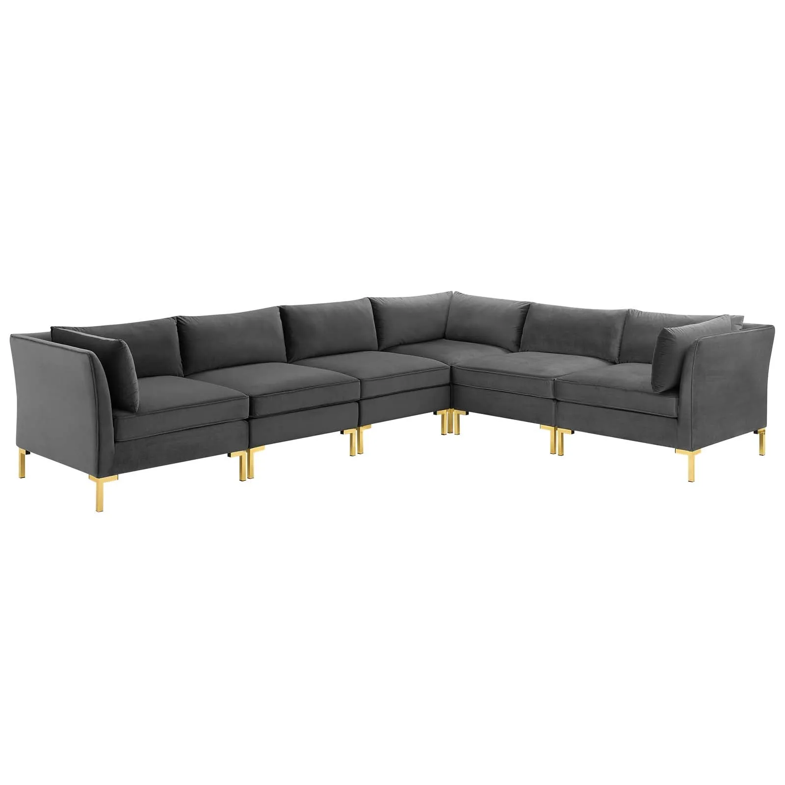 Ardent 6-Piece Performance Velvet Sectional Sofa by Modway