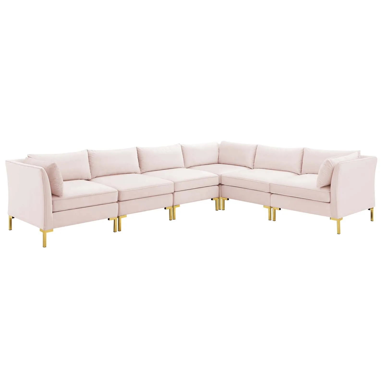 Ardent 6-Piece Performance Velvet Sectional Sofa by Modway