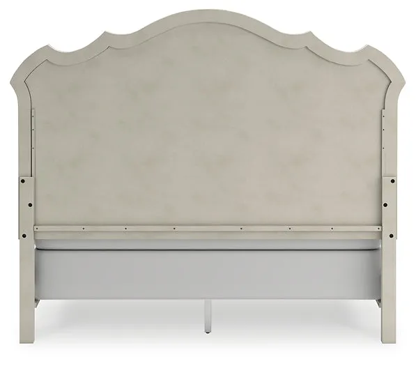 Arlendyne King Upholstered Bed with Mirrored Dresser, Chest and Nightstand