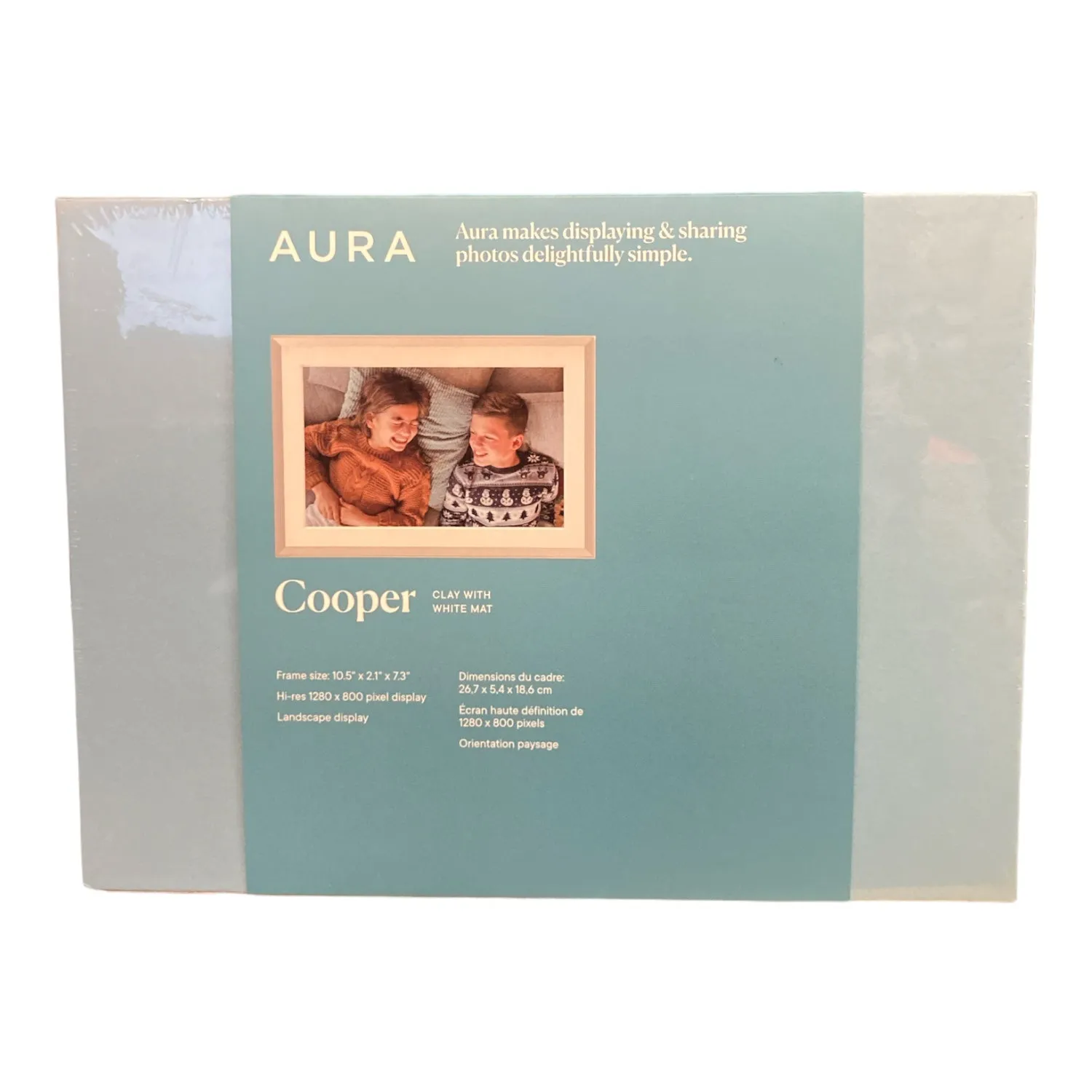 Aura AFSC23-MWHT Cooper Clay With White Mat Digital Picture Frame