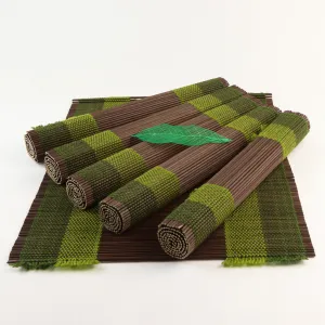 Bamboo Placemat - Set of 6 -  Green