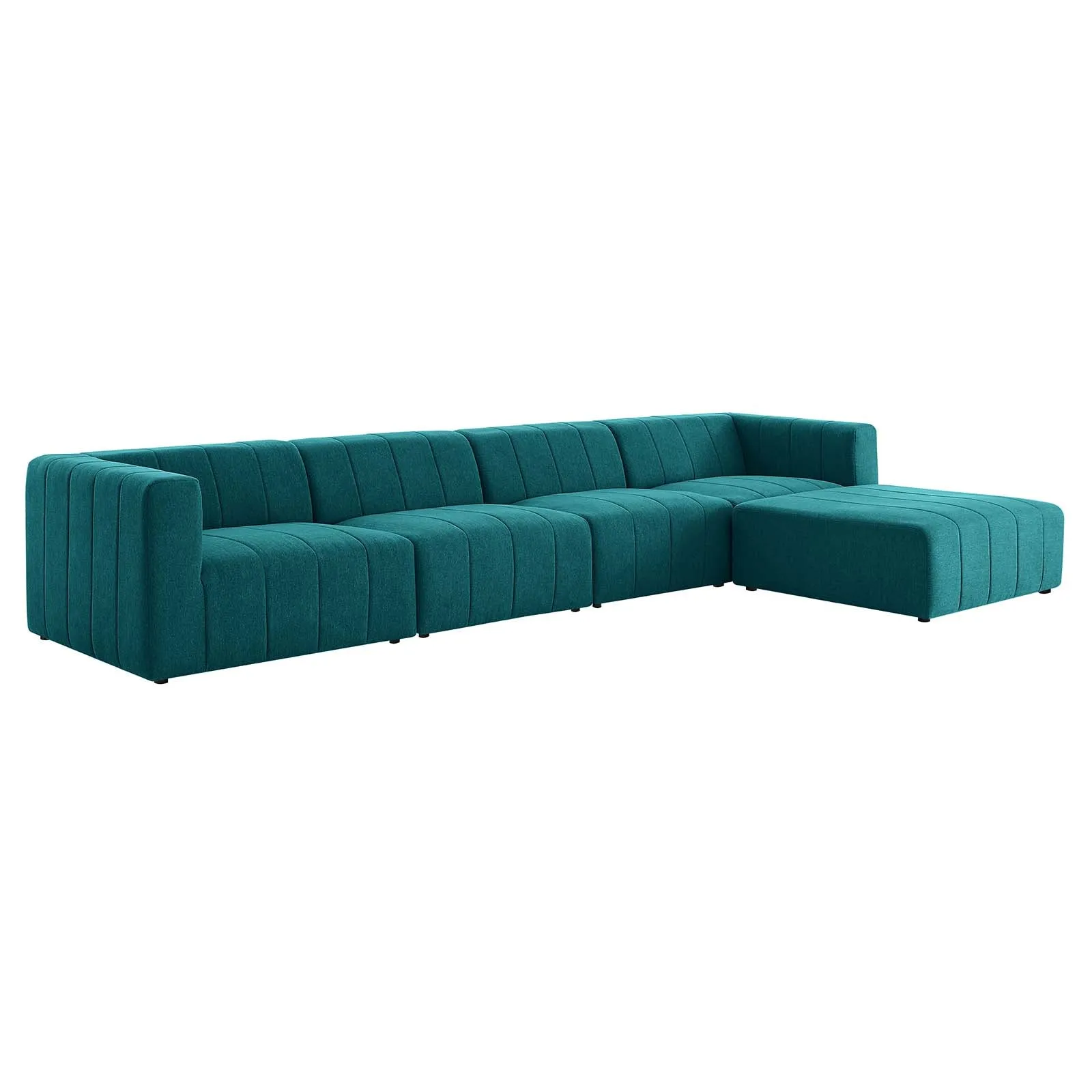 Bartlett Upholstered Fabric 5-Piece Sectional Sofa by Modway