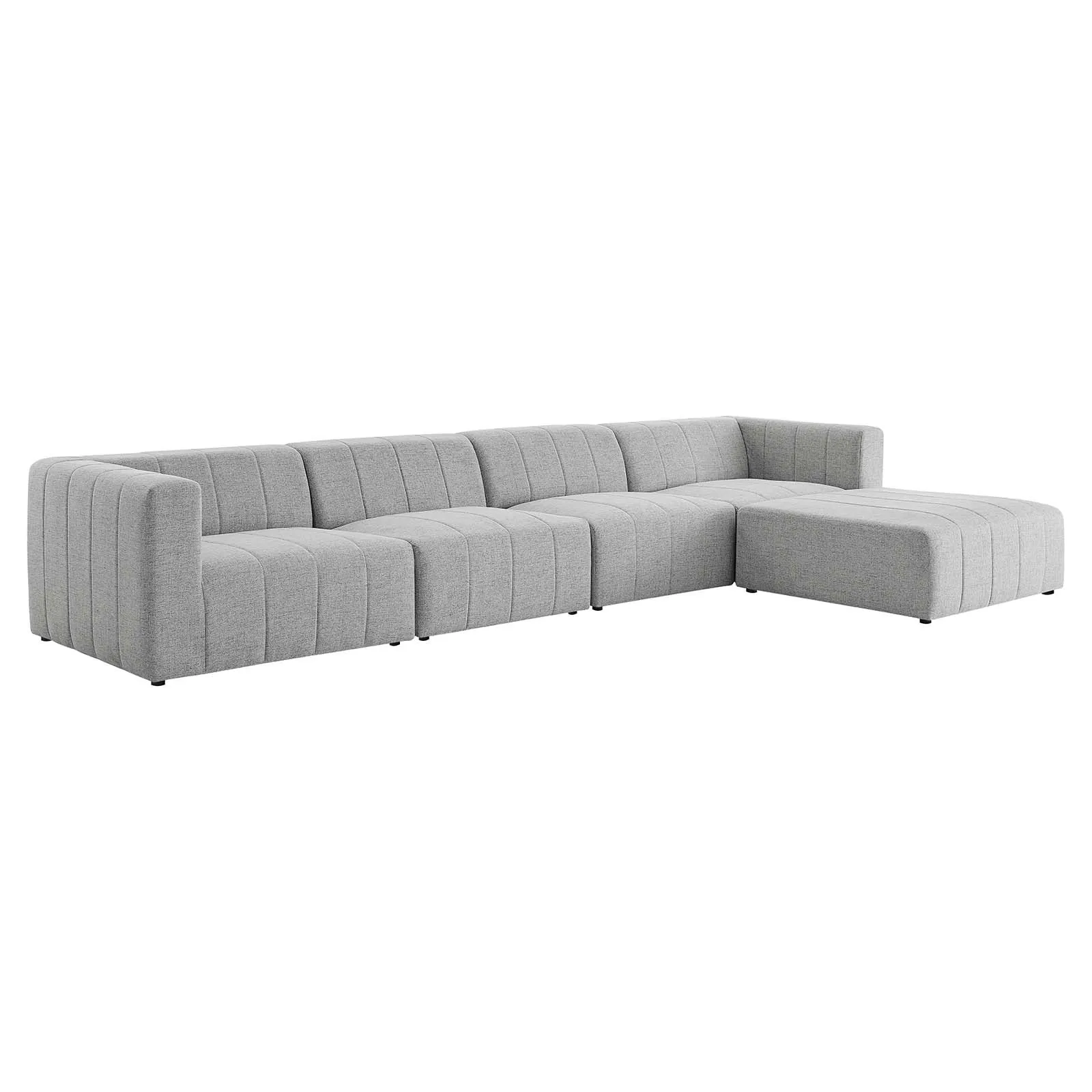 Bartlett Upholstered Fabric 5-Piece Sectional Sofa by Modway