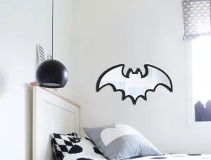 Bat Shaped Bordered Kids Room Mirror