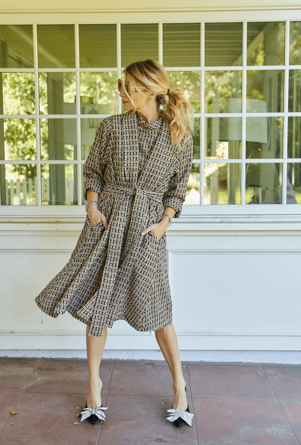 BF Swing Coat - Blush Tweed