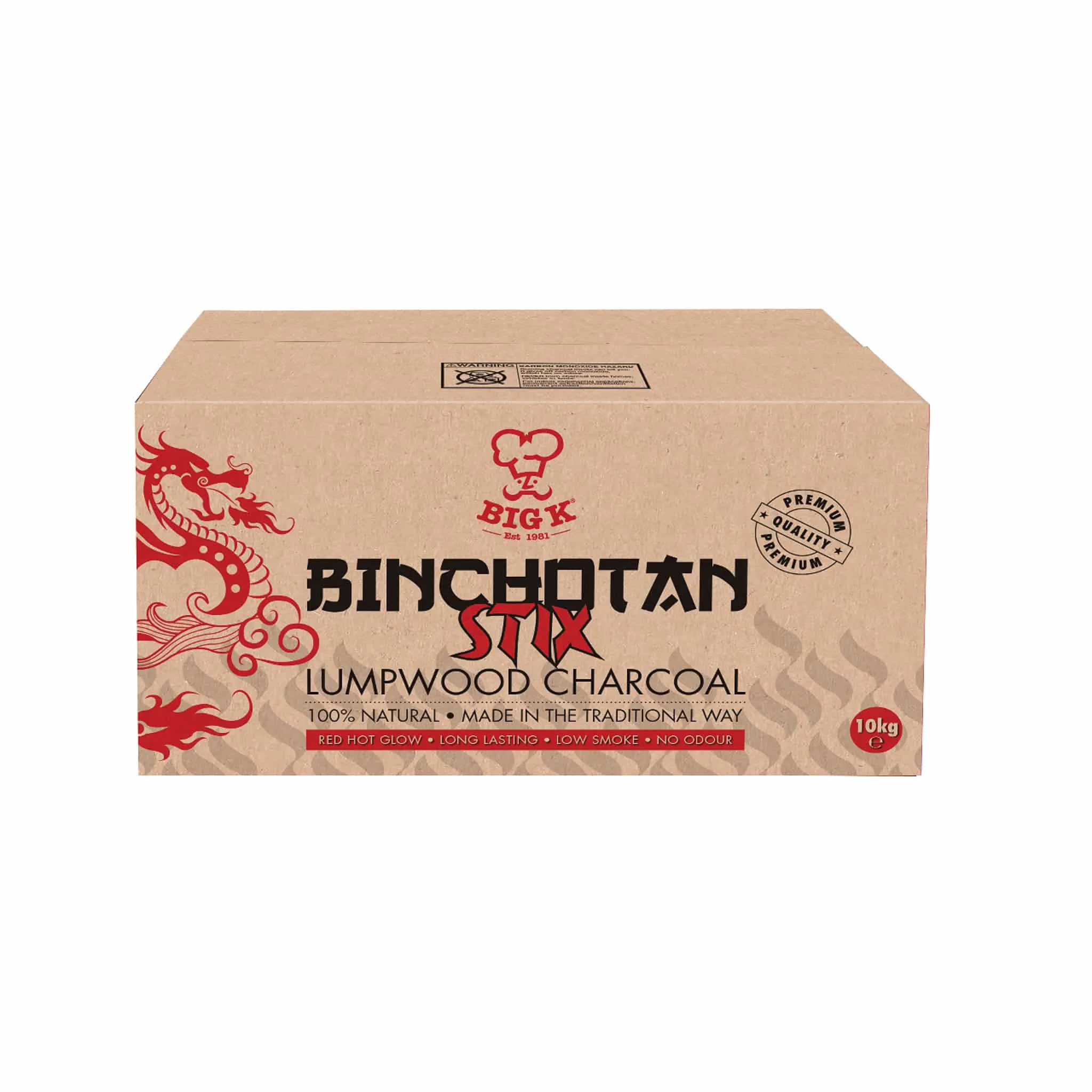 Big K Binchotan Stix Charcoal, 10kg