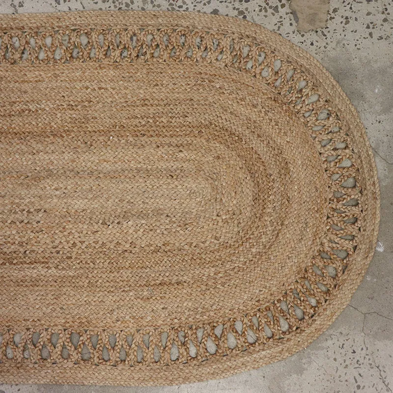 Boho Oval Jute Braided Runner 76 x 270cm